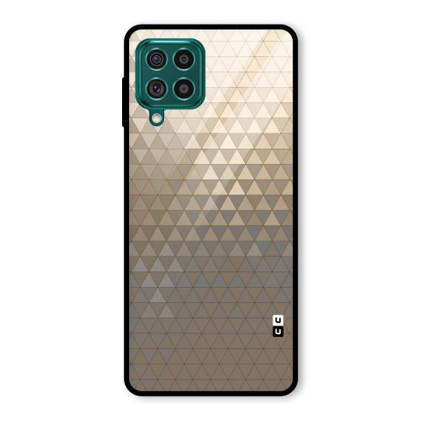 Beautiful Golden Pattern Glass Back Case for Galaxy F62