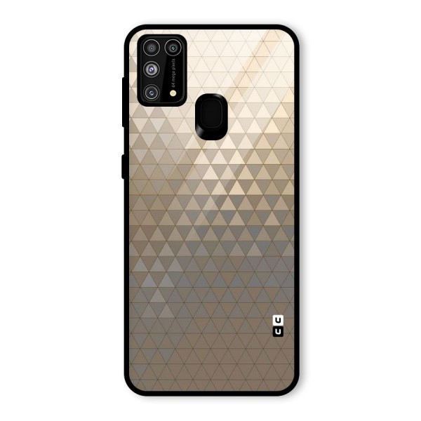 Beautiful Golden Pattern Glass Back Case for Galaxy M31