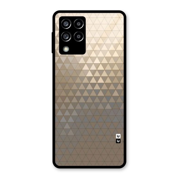 Beautiful Golden Pattern Glass Back Case for Galaxy M53 5G