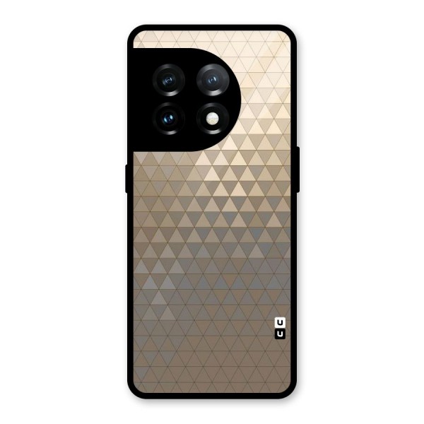 Beautiful Golden Pattern Glass Back Case for OnePlus 11