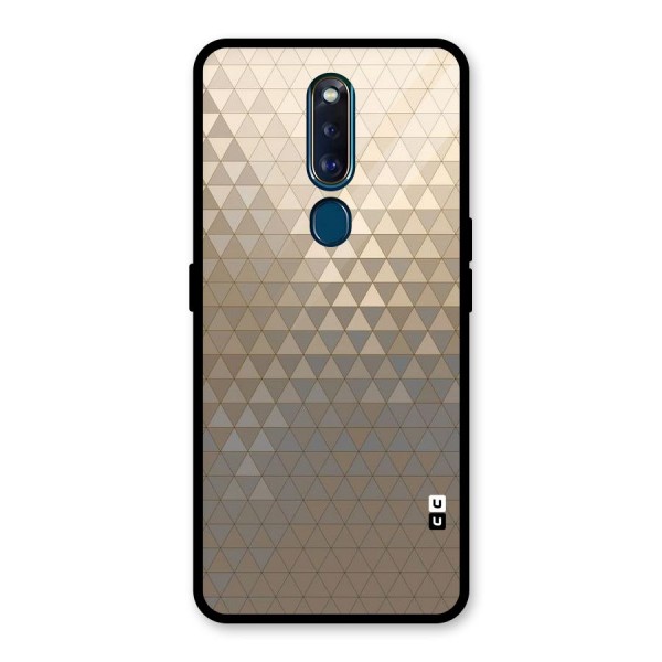 Beautiful Golden Pattern Glass Back Case for Oppo F11 Pro