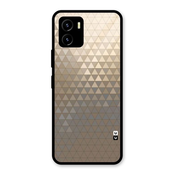 Beautiful Golden Pattern Glass Back Case for Vivo Y15s