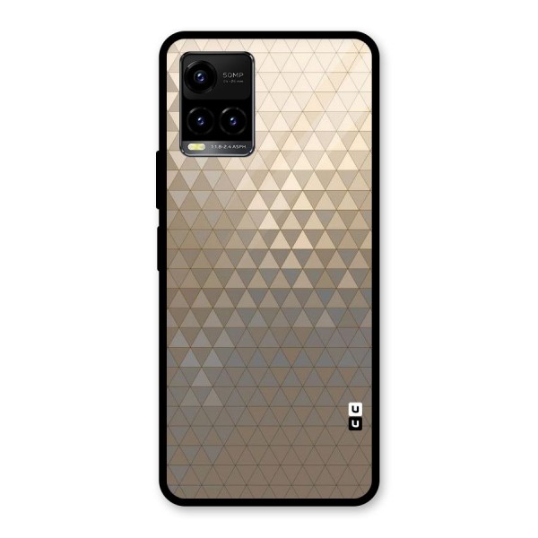 Beautiful Golden Pattern Glass Back Case for Vivo Y21A