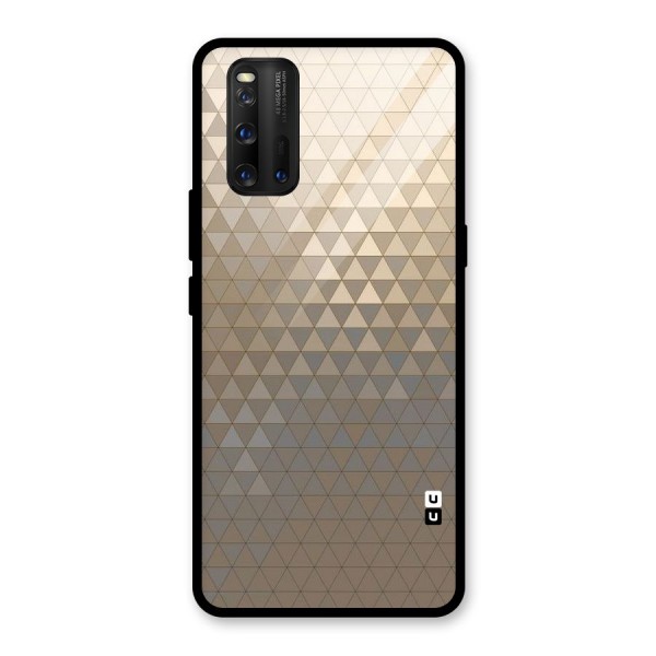 Beautiful Golden Pattern Glass Back Case for Vivo iQOO 3