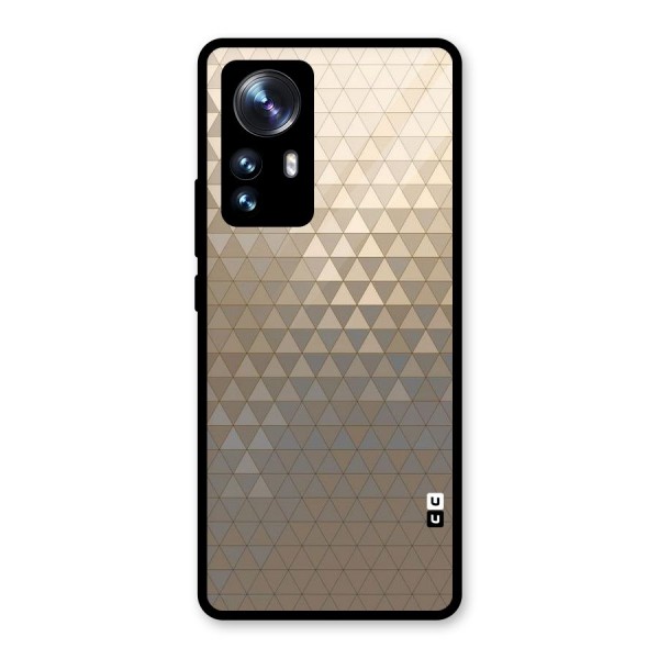 Beautiful Golden Pattern Glass Back Case for Xiaomi 12 Pro