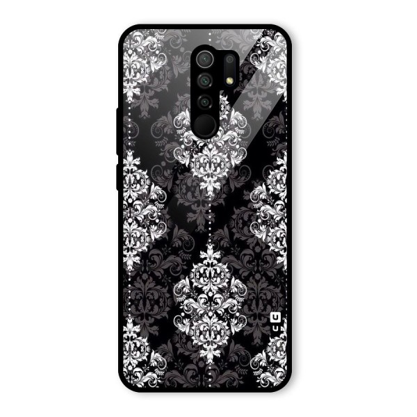 Beautiful Grey Pattern Glass Back Case for Redmi 9 Prime