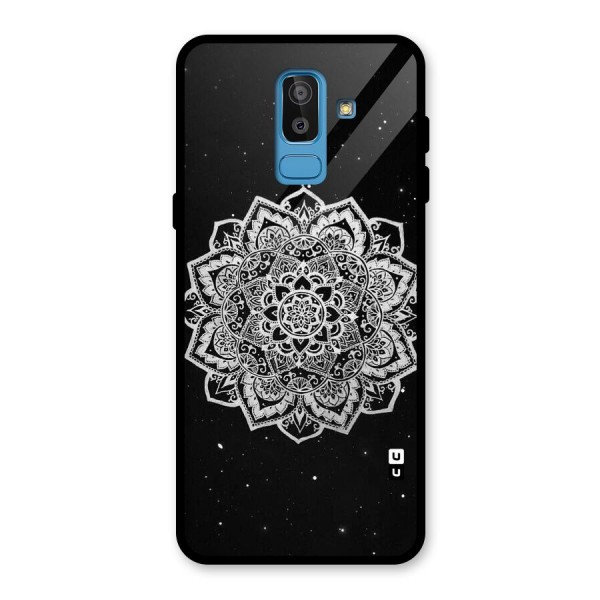 Beautiful Mandala Design Glass Back Case for Galaxy J8