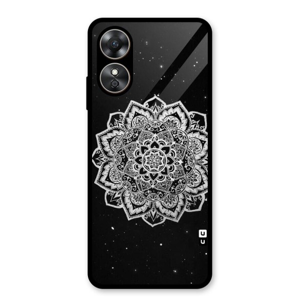 Beautiful Mandala Design Glass Back Case for Oppo A17