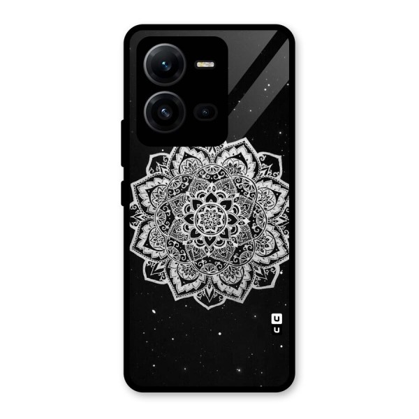 Beautiful Mandala Design Glass Back Case for Vivo V25