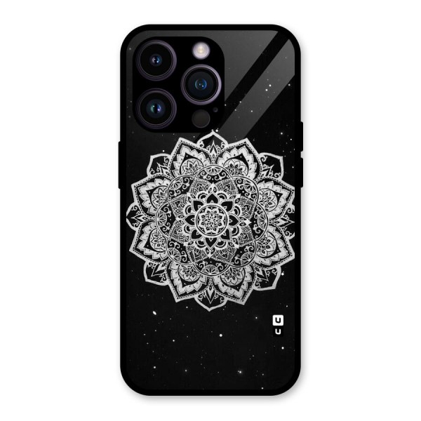 Beautiful Mandala Design Glass Back Case for iPhone 14 Pro