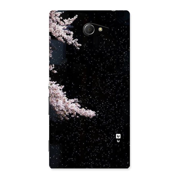 Beautiful Night Sky Flowers Back Case for Sony Xperia M2