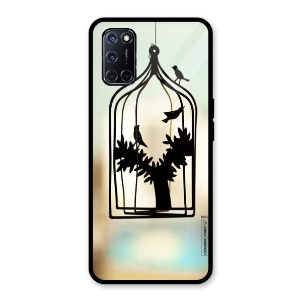 Beautiful Pegion Cage Glass Back Case for Oppo A52