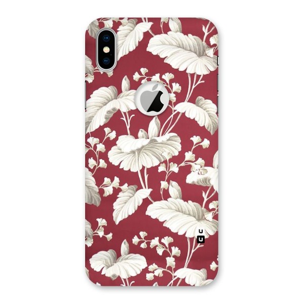 Beautiful Petals Back Case for iPhone XS Logo Cut