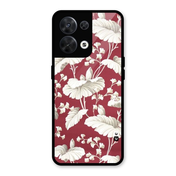 Beautiful Petals Glass Back Case for Oppo Reno8 5G