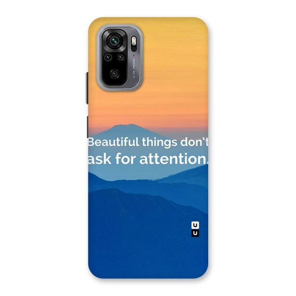 Beautiful Things Quote Back Case for Redmi Note 10