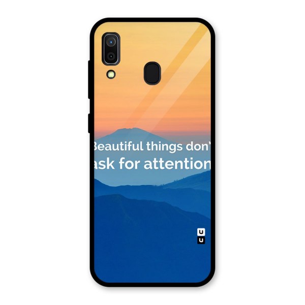 Beautiful Things Quote Glass Back Case for Galaxy A30