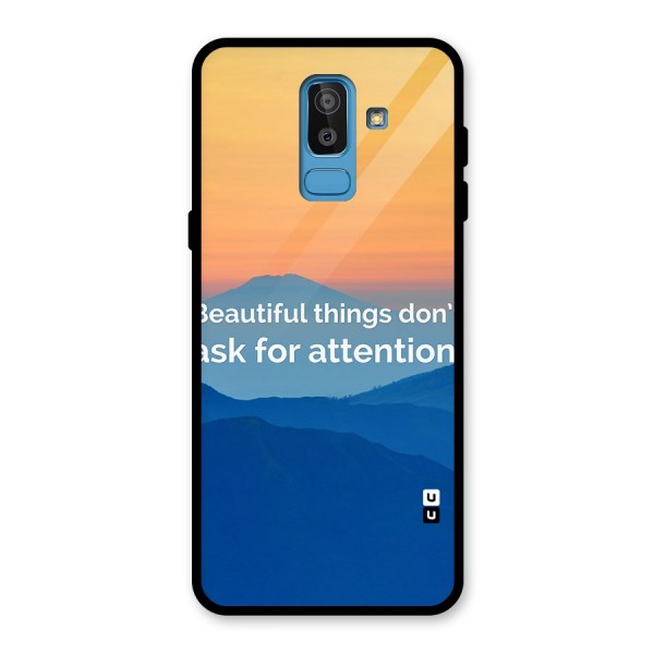 Beautiful Things Quote Glass Back Case for Galaxy J8