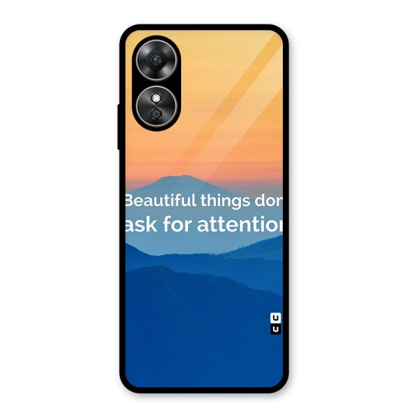 Beautiful Things Quote Glass Back Case for Oppo A17