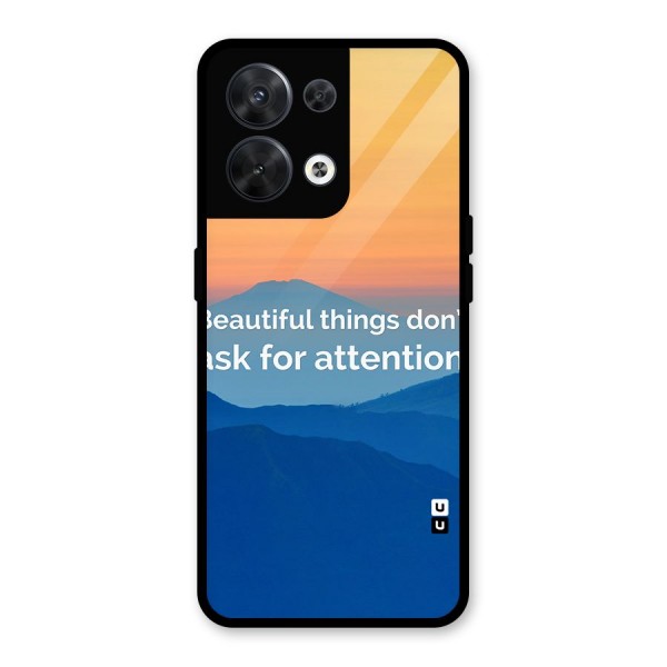 Beautiful Things Quote Glass Back Case for Oppo Reno8 5G