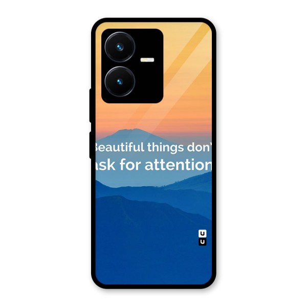 Beautiful Things Quote Glass Back Case for Vivo Y22