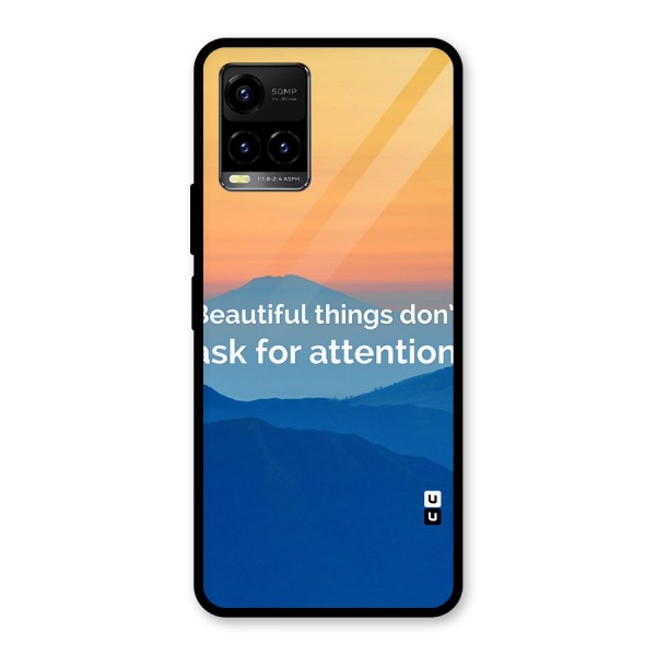 Beautiful Things Quote Glass Back Case for Vivo Y33s