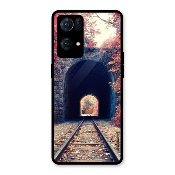 Beautiful Track Glass Back Case for Oppo Reno7 Pro 5G