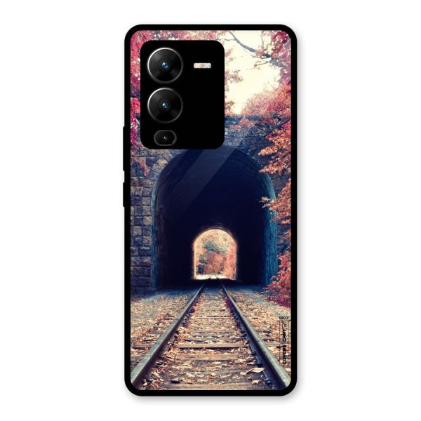 Beautiful Track Glass Back Case for Vivo V25 Pro