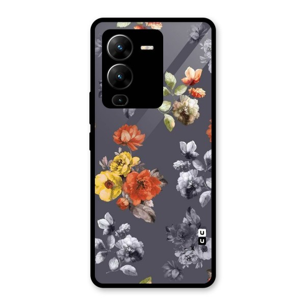 Beauty Art Bloom Glass Back Case for Vivo V25 Pro