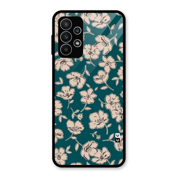 Beauty Green Bloom Glass Back Case for Galaxy A23