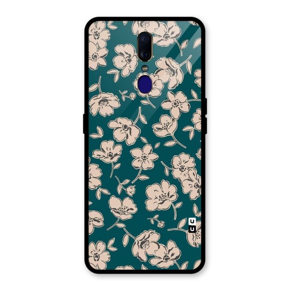 Beauty Green Bloom Glass Back Case for Oppo F11