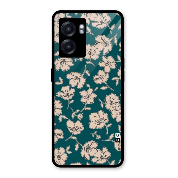 Beauty Green Bloom Glass Back Case for Oppo K10 (5G)