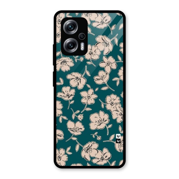 Beauty Green Bloom Glass Back Case for Redmi K50i