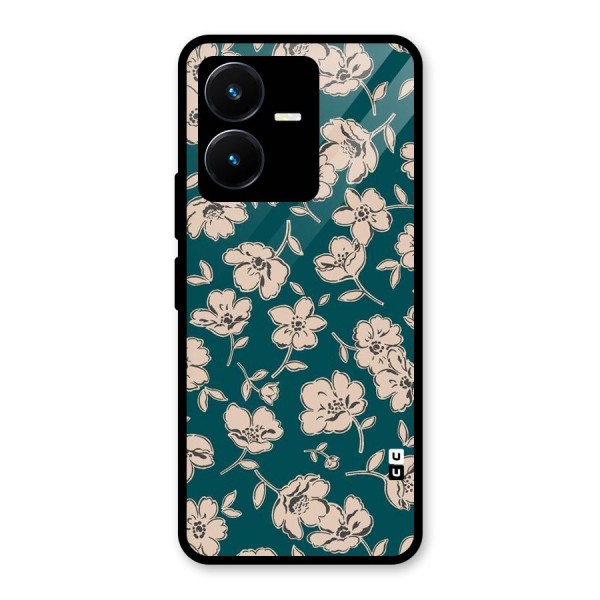 Beauty Green Bloom Glass Back Case for Vivo Y22