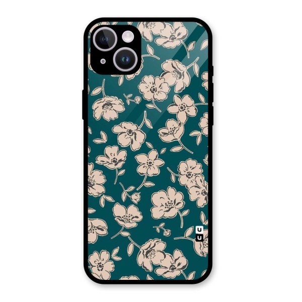 Beauty Green Bloom Glass Back Case for iPhone 14 Plus