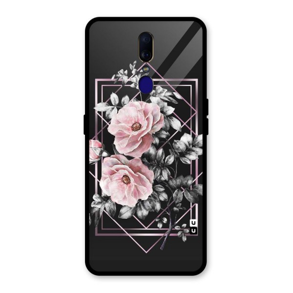 Beguilling Pink Floral Glass Back Case for Oppo F11