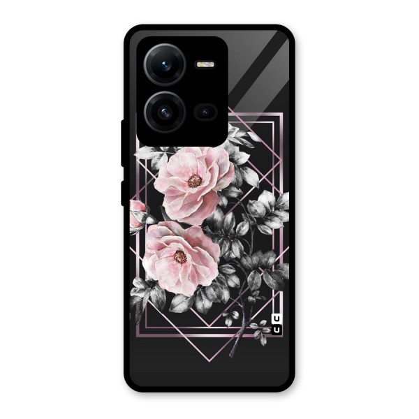 Beguilling Pink Floral Glass Back Case for Vivo V25