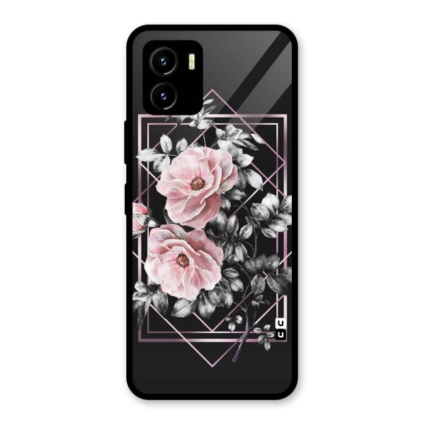 Beguilling Pink Floral Glass Back Case for Vivo Y15s