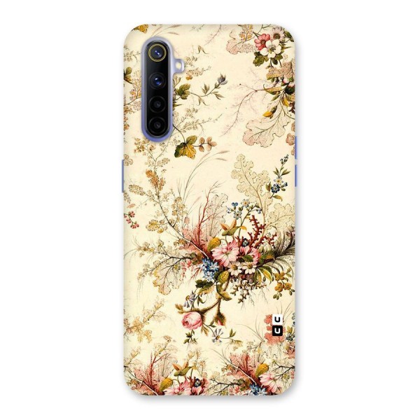 Beige Floral Back Case for Realme 6