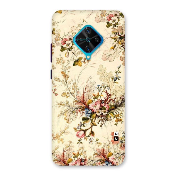 Beige Floral Back Case for Vivo S1 Pro