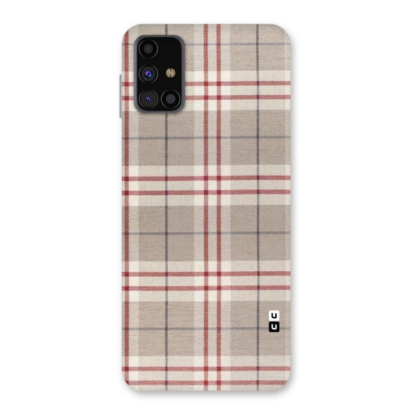 Beige Red Check Back Case for Galaxy M31s