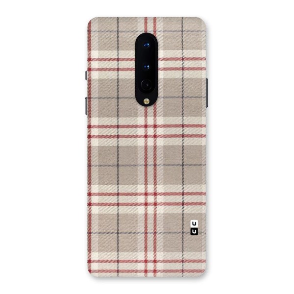 Beige Red Check Back Case for OnePlus 8