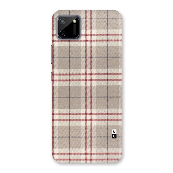 Beige Red Check Back Case for Realme C11