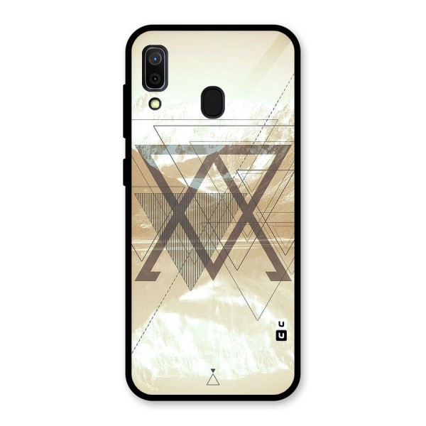 Beige View Glass Back Case for Galaxy A30