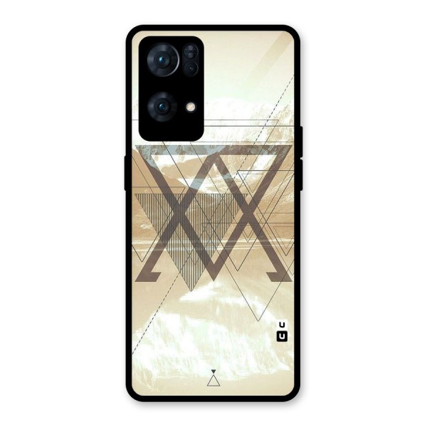 Beige View Glass Back Case for Oppo Reno7 Pro 5G