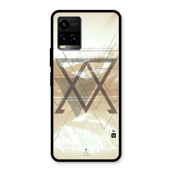 Beige View Glass Back Case for Vivo Y21 2021