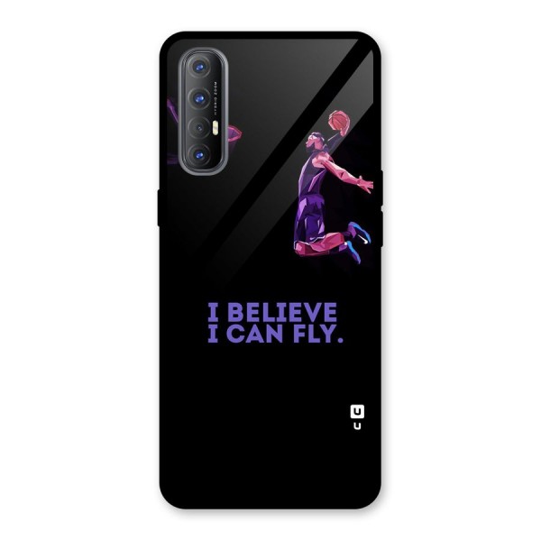 Believe And Fly Glass Back Case for Oppo Reno3 Pro