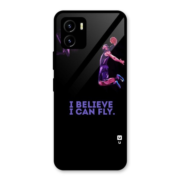 Believe And Fly Glass Back Case for Vivo Y15s