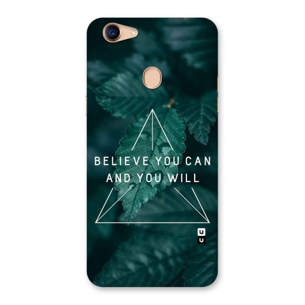 Believe You Can Motivation Back Case for Oppo F5