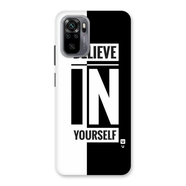 Believe Yourself Black Back Case for Redmi Note 10