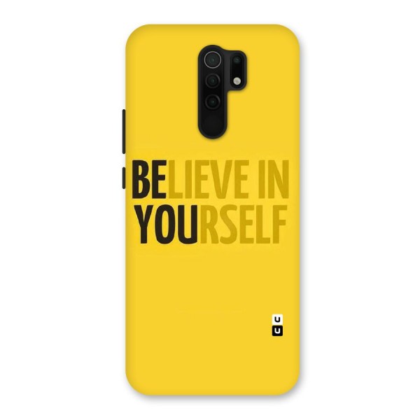 Believe Yourself Yellow Back Case for Redmi 9 Prime